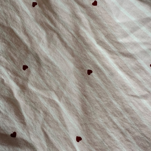 H&M Cotton Flannel Pajama Pants, Light pink/hearts, Women's Small - Picture 5 of 6